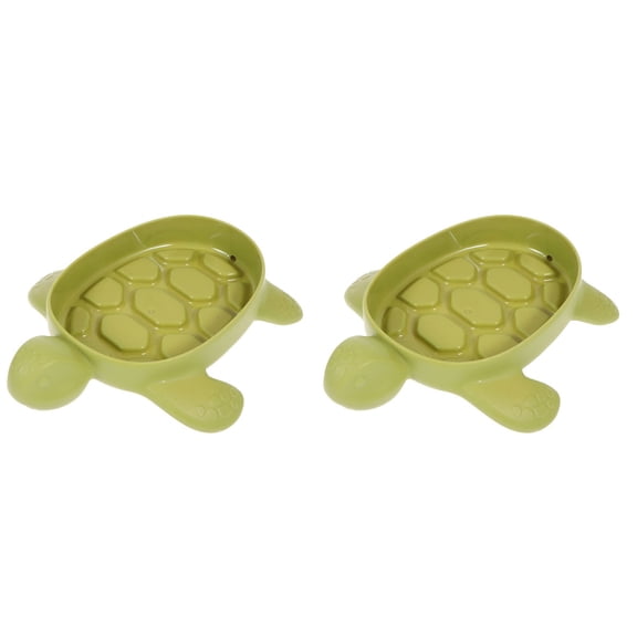 unbranded 2 pcs Turtle Shape Soap Dish Leachate Tray Drain Soap Box Holder for Shower Room Bathroom