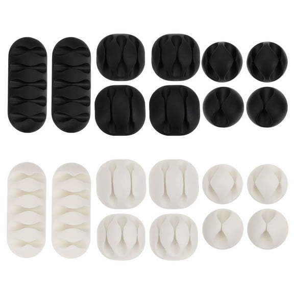 unbranded 20 Pcs Advanced 7-Bit Hub Cable Fixer Cable Fastener 8.2X2X1.1CM White