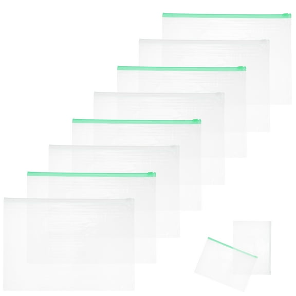 unbranded  20 Pcs Bag Storage Plastic Zip Envelope Space-saving File Holder Poly Travel