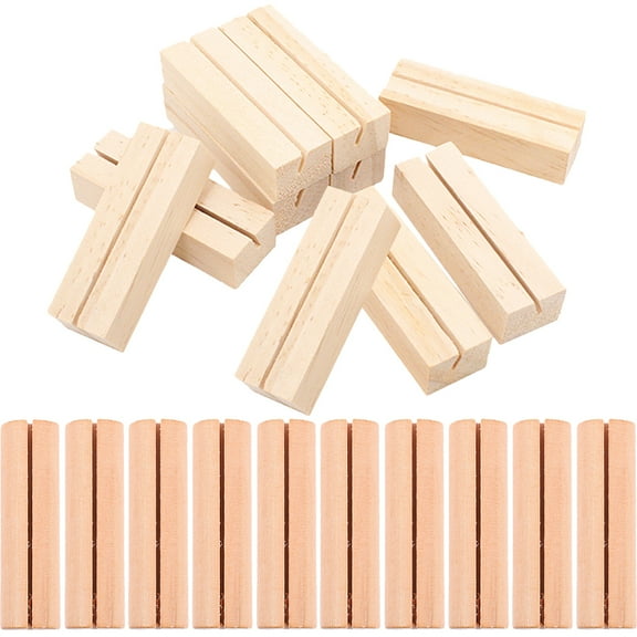 unbranded  20 Pcs Board Holders Wooden Creative Business Card Note Display Stand