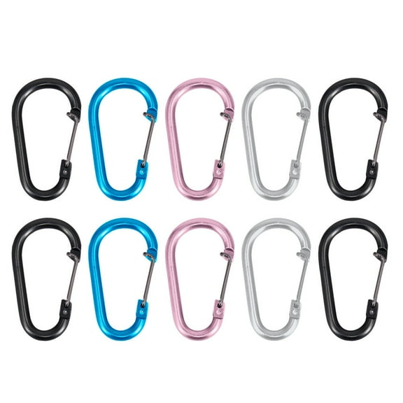 unbranded 20 Pcs Carabiner Key Chain Double Snap Swivel Bottle Rack Bottles Work
