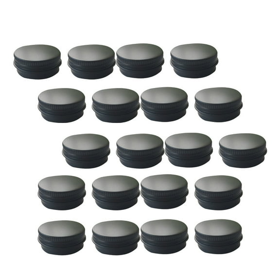 unbranded 20 Pcs Cosmetics Container Lip Gloss Mason Jar Lids Travel Black