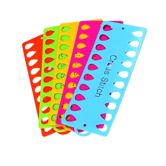 WHAMVOX Cross Stitch Sewing Thread Stand Winding Plate Board for Home Use 20pcs Assorted Color Plastic