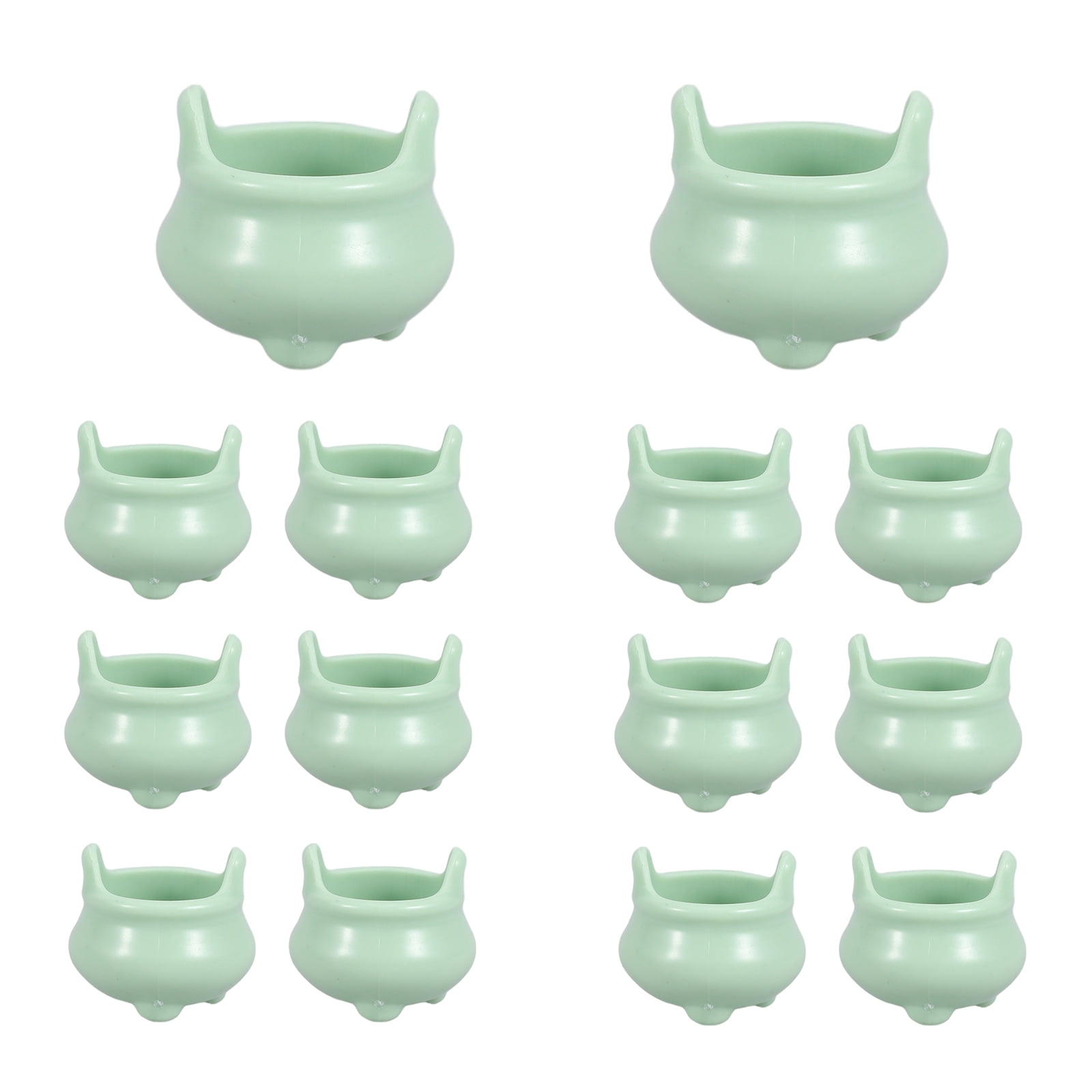 unbranded 20 Pcs Halloween Witch Boiler Halloween Miniatures Cauldron Pots Toy Green