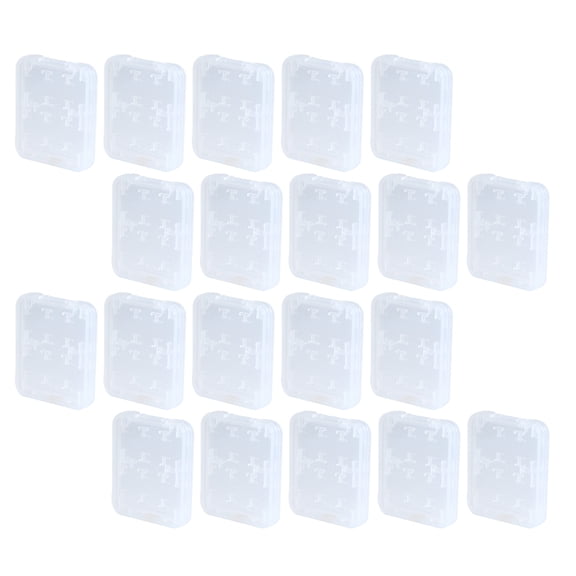 SKISUNO 20Pcs Memory Card Keeper White Abs 8 Slots Design for Multiple Memory Cards Users