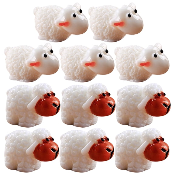 unbranded  20 Pcs Mini Sheep Micro Ornaments Outdoor Space Decoration