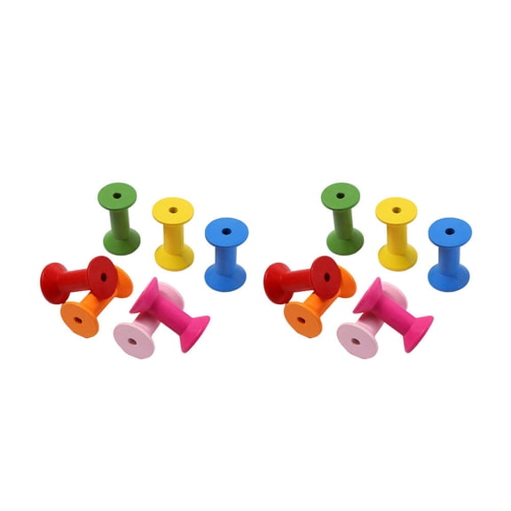 WHAMVOX Colorful Bobbins for Sewing Use Made from Durable Synthetic Material Assorted Color 47x30MM