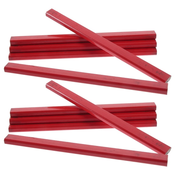 KALLORY Woodworking Pencils Red Octagonal Construction Marking 20Pack