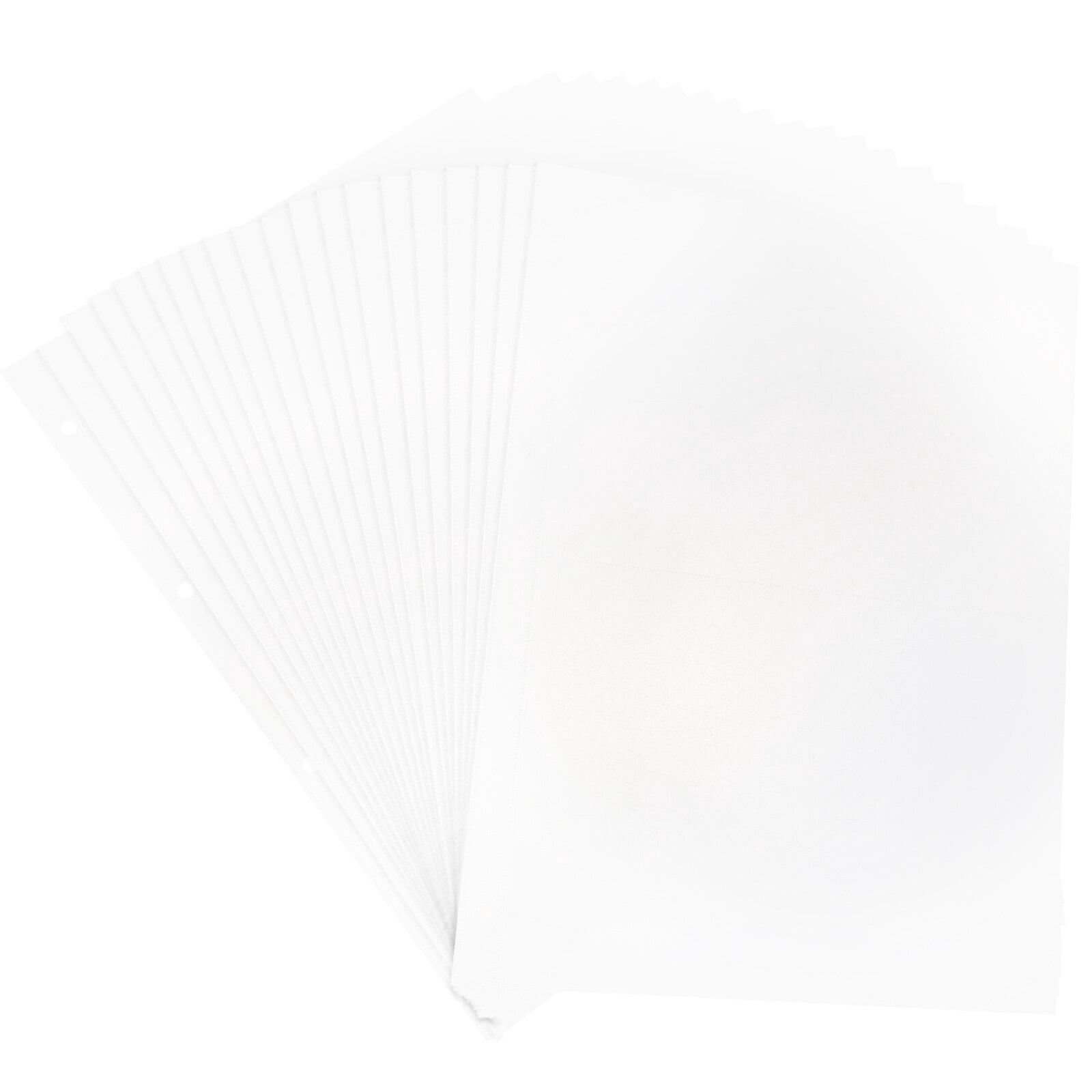 Hihaba A5 Wide 4-Pocket Clear Photo Sleeves - Refill Pages For 6-Ring Binder, K-Pop Photo Card Size