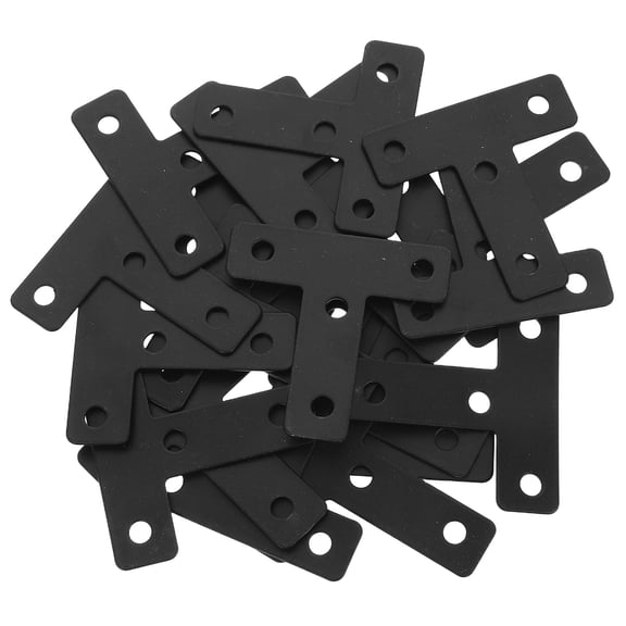 unbranded 20 Pcs Stainless Steel Corner Brace Bracket Clamp Bib Twig Spreader Black