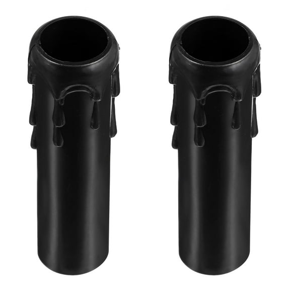 unbranded 20 Pcs Taper Candles Tears Candle Sleeves Candle Holders 10X2.5X2.5CM Black