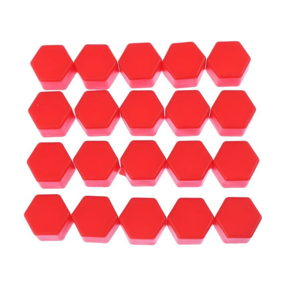 LITINKIMI 20Pcs Red Lug Nut Covers Silicone Material for Car Wheels Corrosion Protection