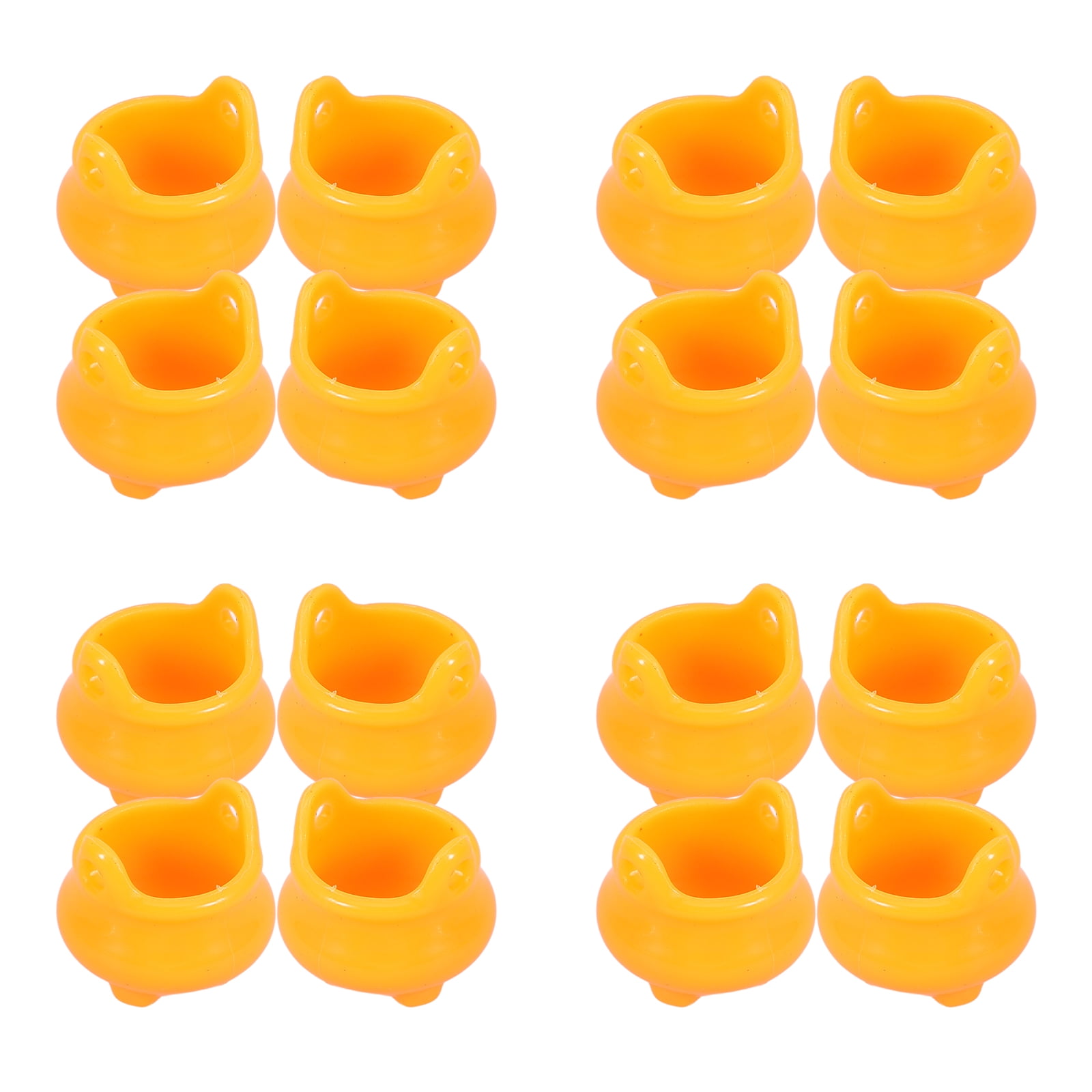 unbranded 20 Pcs Witch Cauldron Pot Halloween Cauldron Miniatures Halloween Witch Boiler Orange 1.90X1.90X1.70CM