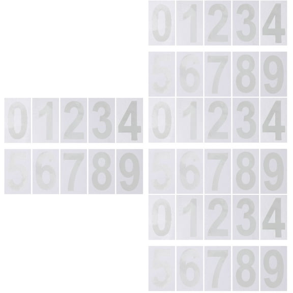 unbranded 20 Sets Reflective Mailbox Numbers Decals Mailbox Numbers for Outside Backyard