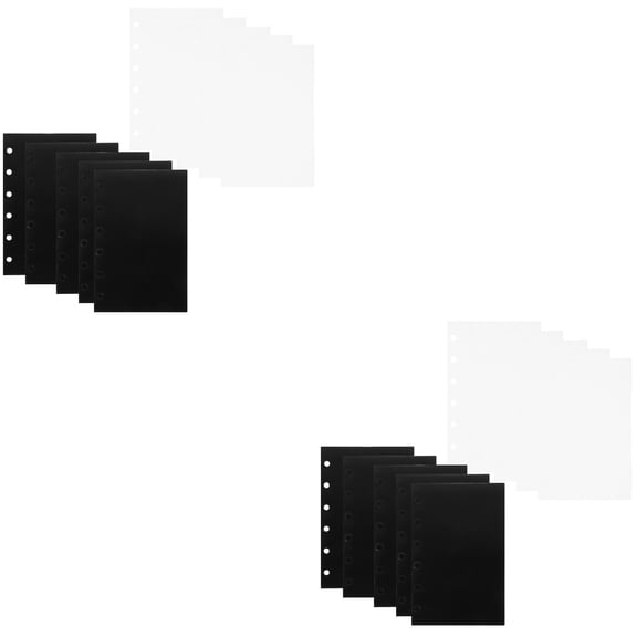 unbranded 20 Sheets Binder Pockets 6-Hole Binder Pocket Plastic Binder Punched Pockets