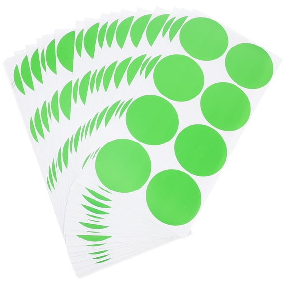 unbranded 20 Sheets Circle Dot Stickers Dots Markers Adhesive Shelf Toddler Light Green