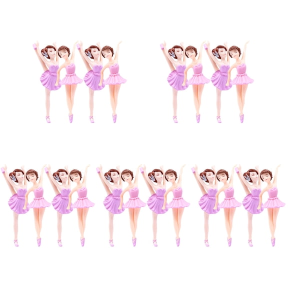 unbranded 20 pcs Cupcake Topper Dancing Girl Cake Decor Ballet Cake Ornament