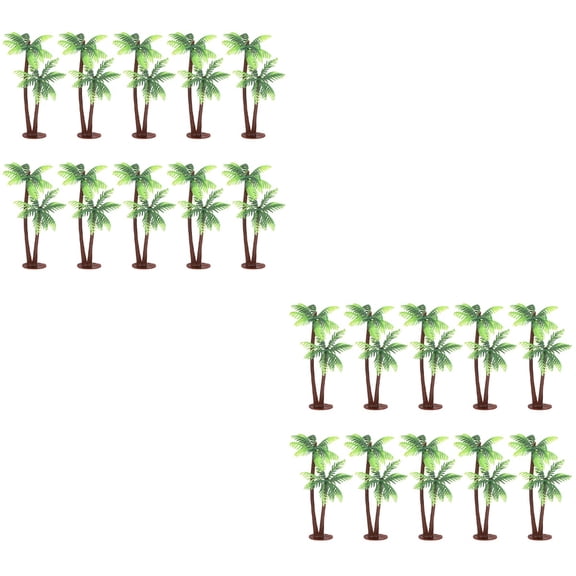 COSMOBETTY Simulation Coconut Tree Realistic Green for Micro Landscape 20Pcs