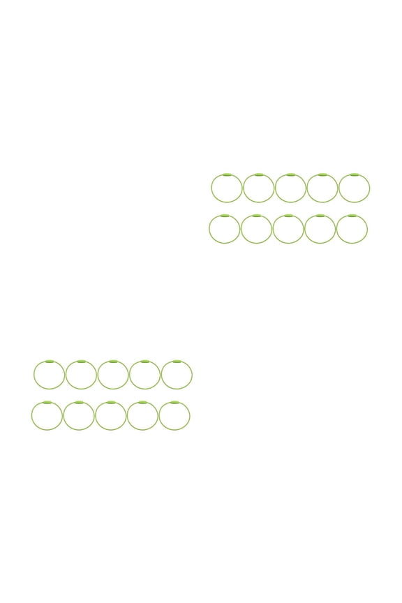 20-Pack Metal Wire Keychain Cables with Colored Key for Keys, Luggage, and ID Tags, 15mm, Green
