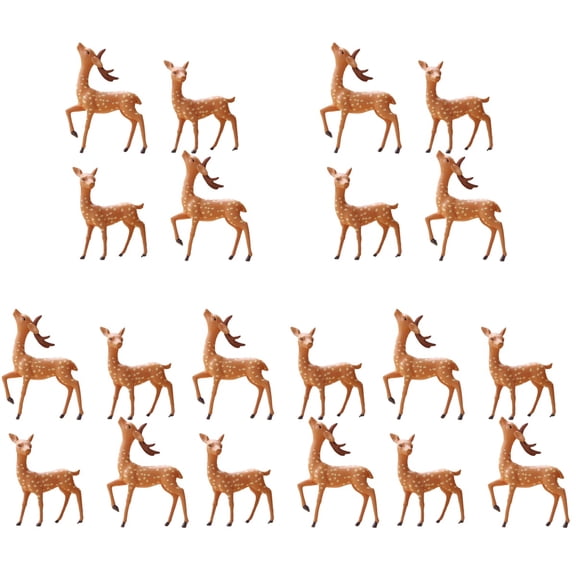 unbranded 20 pcs Miniature Deer Statues Cute Deer Mini Garden Animal Statues Decoration
