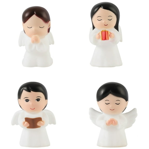 unbranded 20 pcs Vinyl Small Angel Sculpture Decoration Cartoon Boy and Girl Angel Ornament