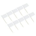 thumbnail image 1 of GOOHOCHY White Paper Flag Cake Toppers for Decor 200 Pieces Adds Party Atmosphere 65mm, 1 of 8
