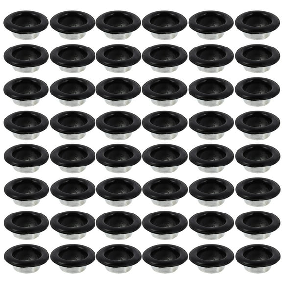unbranded 200 Pcs Cables Rings Eyelets Practical Grommets 1.30X1.30X0.50CM Black