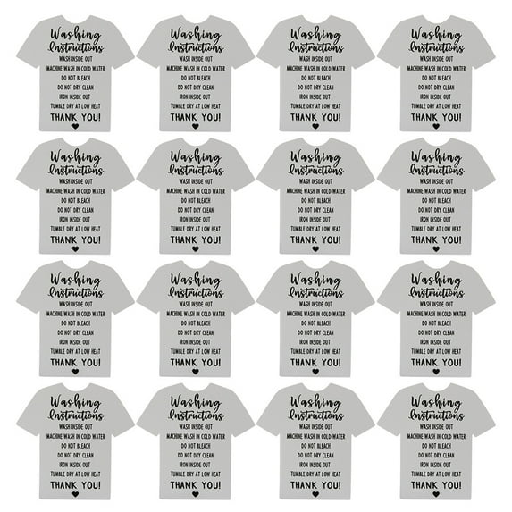 unbranded 200 Pcs Clothing Guide Card Clothing Clean Guide Tags Shirt Shape Tags Shirt Clean Guide Tag