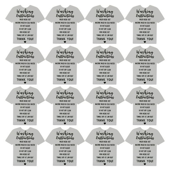 unbranded 200 Pcs Clothing Guide Card Clothing Clean Guide Tags Shirt Shape Tags Shirt Clean Guide Tag