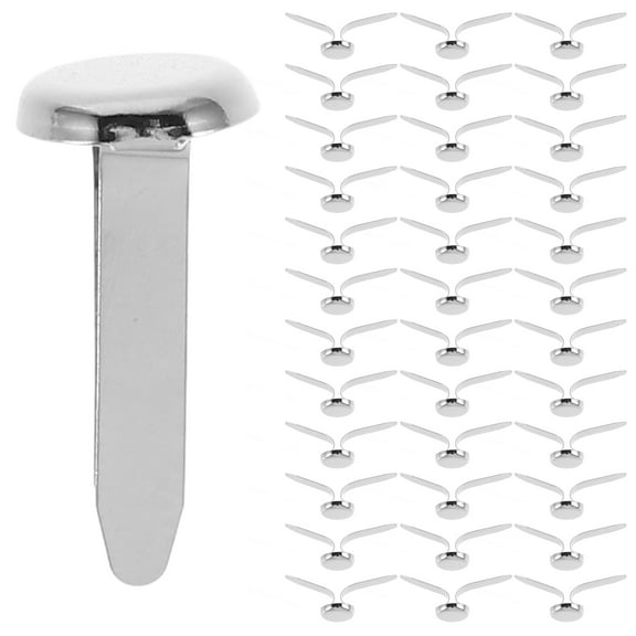 200pcs Paper Fasteners Brad Brads for Handcraft Craft Leather Indoor Sofa Metal Fasteners