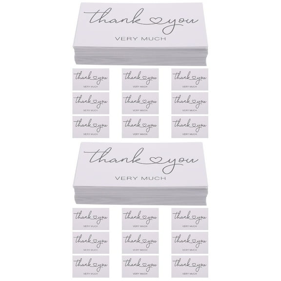 unbranded 200 Pcs Thank You Cards For Business Shopping Thanks Cards Paper Cards Customer Thanks Cards