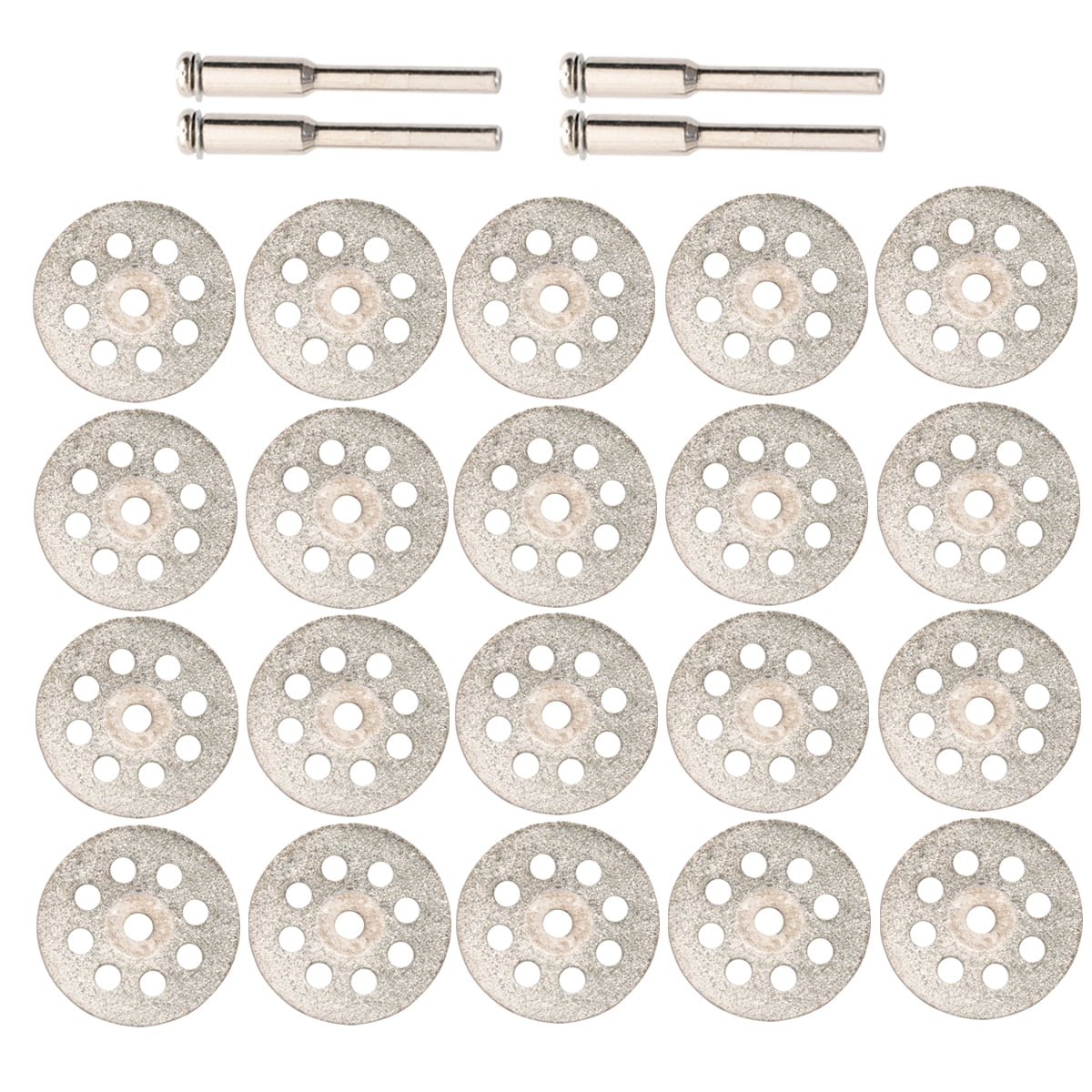 unbranded 20pcs Diamond Grinding Cutting Discs Rotary Cut-off Wheels Blades with 4 Mandrel (22mm)