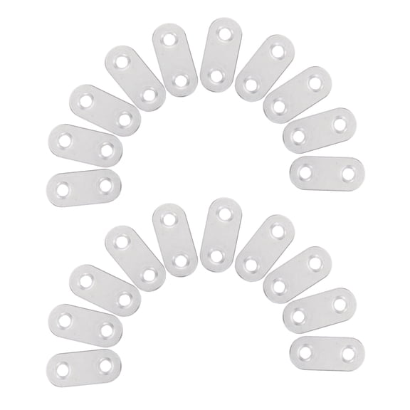 FONDOTIN Heavy Duty Stainless Steel Straight Cabinet Corner Braces, 20 Pcs, Easy to Install for Furniture Repair