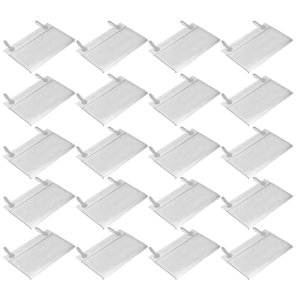 OFFIGAM Transparent Plastic Label Holders, Universal Fit for Store Shelves, 20 Pieces, and Clear