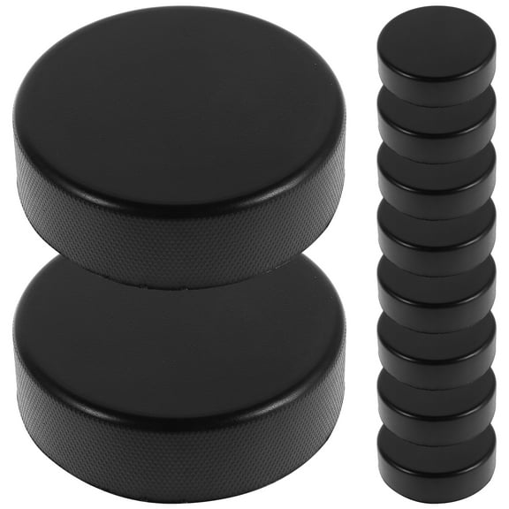 FONDOTIN Black Hockey Pucks Bulk Training Pucks Black Pu 20Pcs