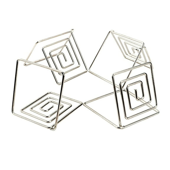 WEUVEB 20Pcs Reusable Silver Wire Memo Holders for Wedding Party Decorations