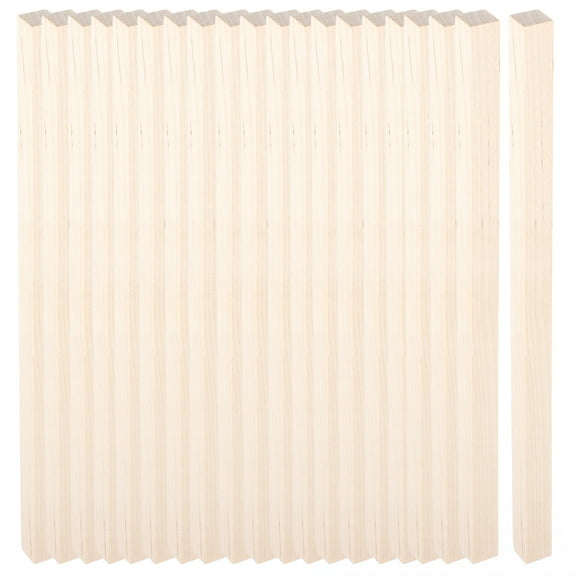 unbranded 20pcs Square Wood Dowels Wooden Dowel Rods For Crafting Square Wood Sticks For Crafts Unfinished Pine Hardwood Sticks For Woodworking Models Making Dollhouses Miniatures
