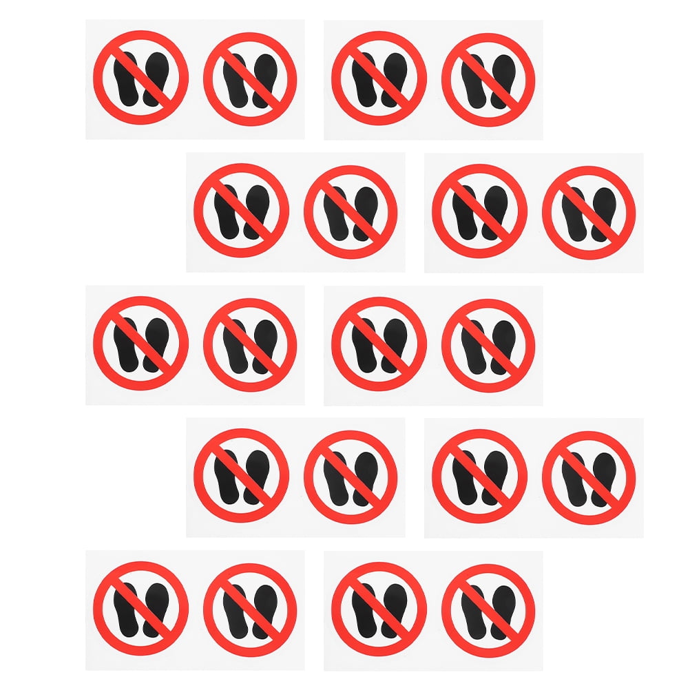 unbranded 20pcs Do Not Step Sticker Replacement Small No Stepping ...