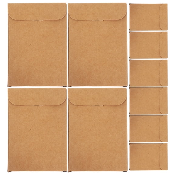 unbranded 20pcs Thick Kraft Paper Cardboard Boxes For Greeting Cards Small Business Shipping And Party Favors Packaging Containers