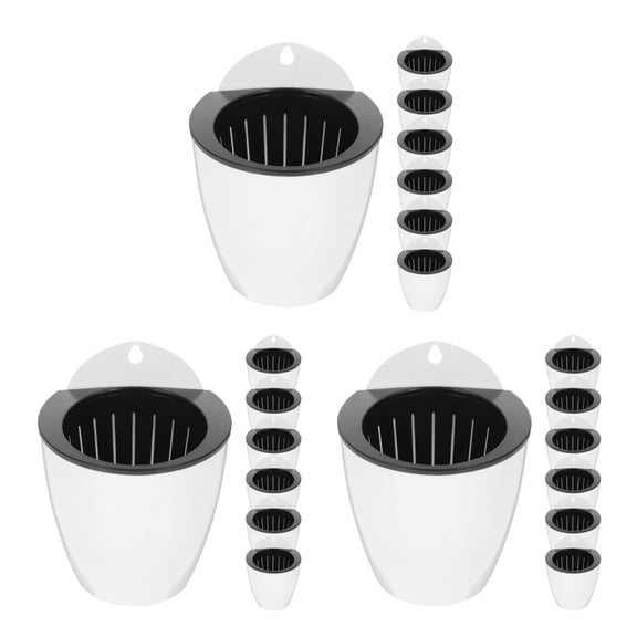 unbranded 21 pcs Round Self Watering Planter Succulent Plant Pot Hanging Plant Container