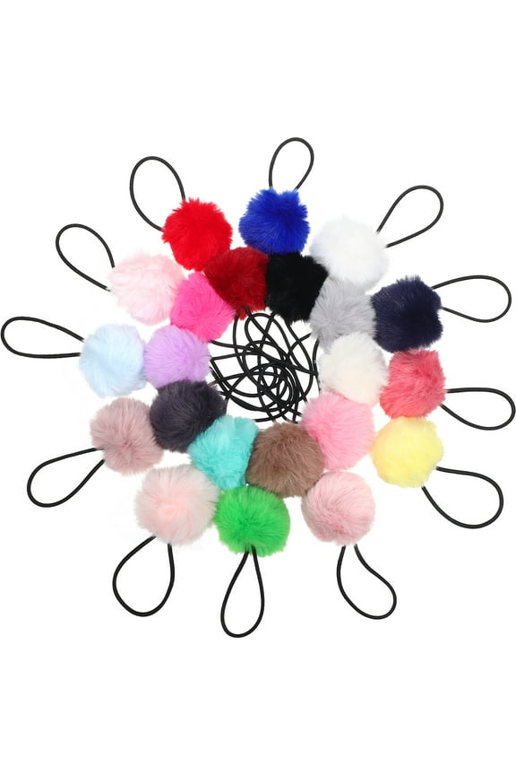 22 Pcs Knocker Balls for Girls Hair 22 Colors Child Toddler 5.00X5.00X5.00CM