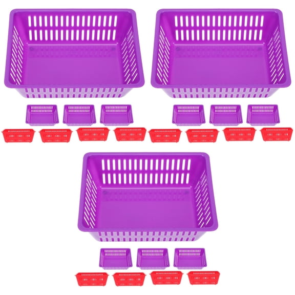 HOOWIFFY Plastic Coin Storage Baskets 24 Set Compact Design for Small Items Toys Coins
