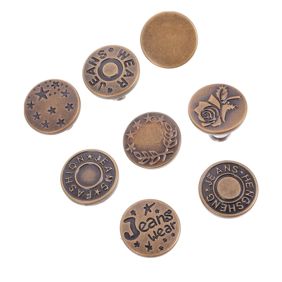unbranded pcs Replacement Jeans Buttons Metal Jeans Button Nail Free Waist Buckle