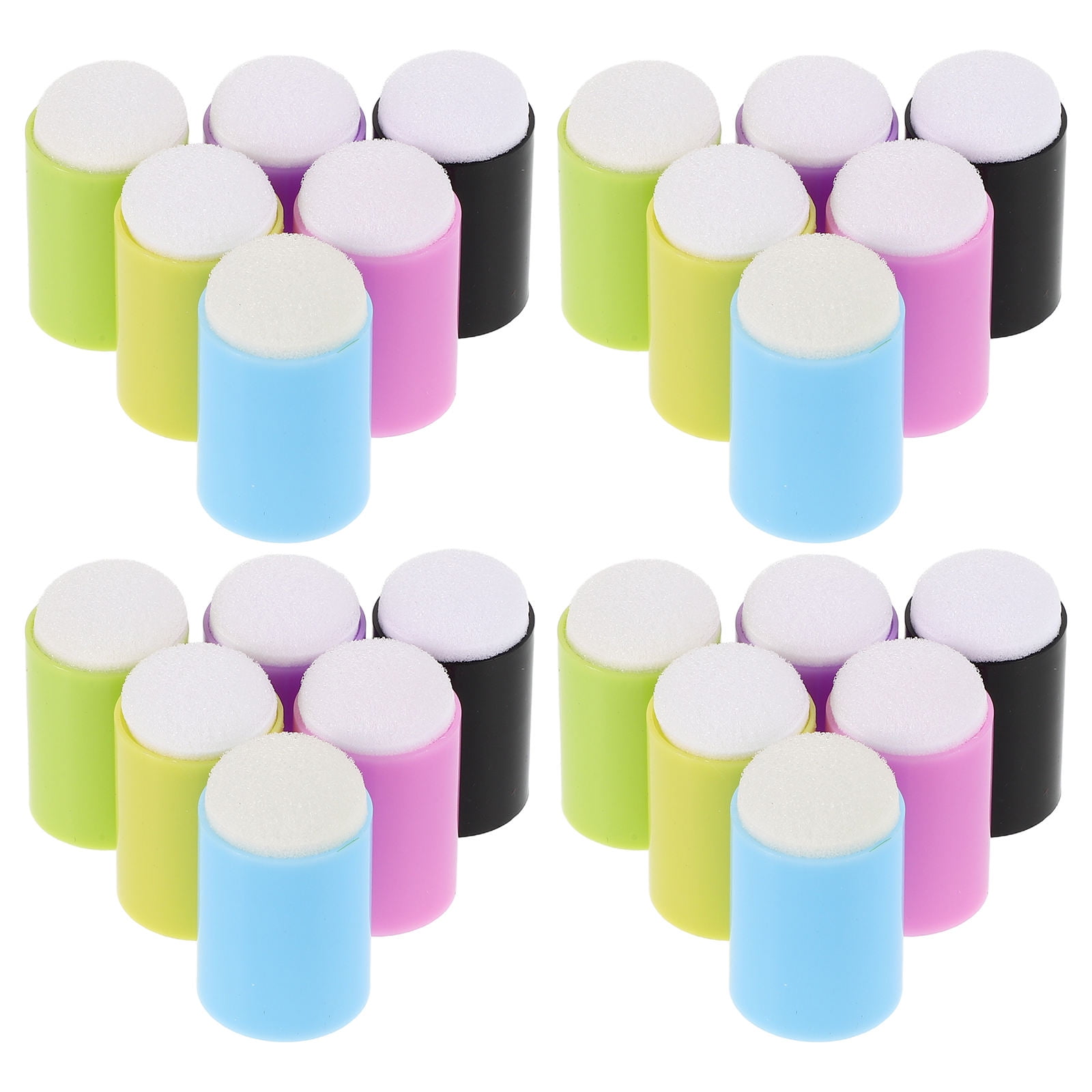 unbranded 24PCS Finger Sponges for Painting DIY Sponge Finger Painting for Kids Soft and Comfortable Fingers Sponge Applicator for Crafting Drawing and Art Projects