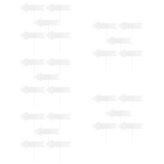 unbranded 25 Pcs Blank Yard Signs with Stakes DIY Plastic Blank Signs DIY Yard Signs Stakes Lawn Blank Signs