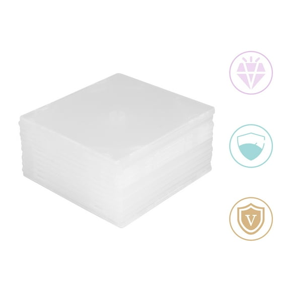 unbranded 25 Pcs Ultrathin DVD Case Transparent CD Package Portable CD Storage Box for Home Cinema