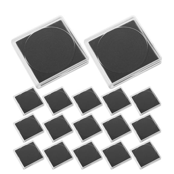 OFFIGAM 25pcs Coin Storage Display Case Coin Black for Collectors Travel
