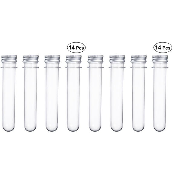 YSNOOWE Clear Plastic Test Tubes 28 Pieces with Ergonomic Design for Crafts and Handmade Projects
