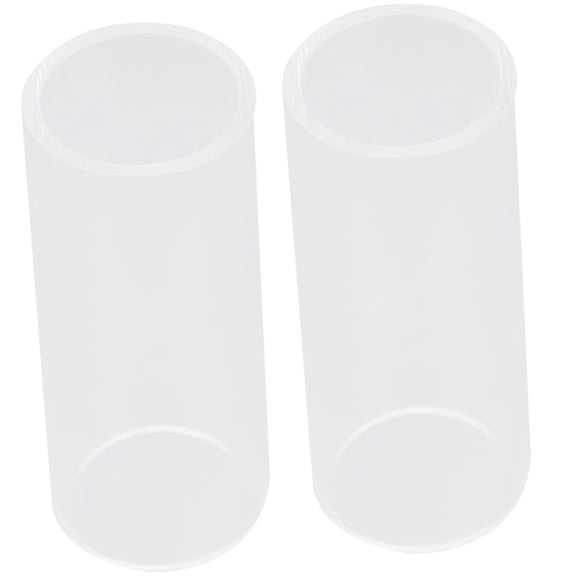 KALLORY Standard Guitar Slide White Glass for Professional Players and Lovers 2Pcs