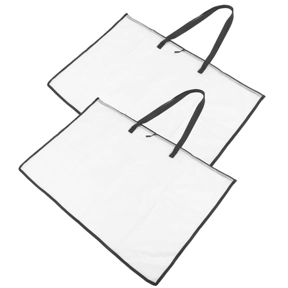 TEHAUX 2-Pack Large Transparent PVC Artist Portfolio Carrier for Artwork Storage and Transport, and Lightweight